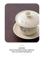 Load image into Gallery viewer, Persimmon Prosperity Ceramic Tea Set (10 pieces)