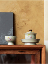 Load image into Gallery viewer, Herbal Ash Ceramics Tea Set (Rabbit) 10 Pieces