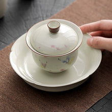 Load image into Gallery viewer, Ash Glaze Ceramics Tea Set (Butterfly) 10 Pieces