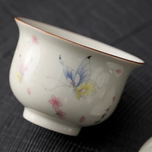 Load image into Gallery viewer, Ash Glaze Ceramics Tea Set (Butterfly) 10 Pieces