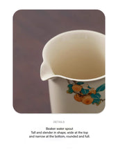 Load image into Gallery viewer, Persimmon Prosperity Ceramic Tea Set (10 pieces)