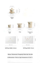 Load image into Gallery viewer, Persimmon Prosperity Ceramic Tea Set (10 pieces)