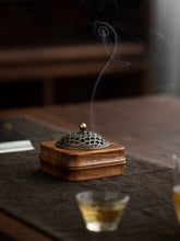 Load image into Gallery viewer, Walnut Incense Burner (Incense Excluded)