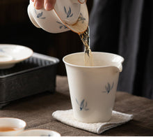 Load image into Gallery viewer, Hand-painted white porcelain kung fu tea set (10 pieces)