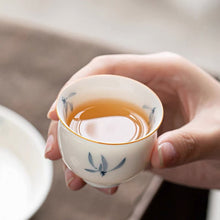 Load image into Gallery viewer, Hand-painted white porcelain kung fu tea set (10 pieces)