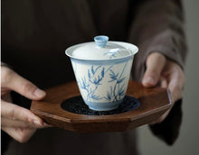 Load image into Gallery viewer, Hand-painted Gaiwan (Orchid Pattern)