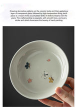 Load image into Gallery viewer, Hand-painted plant ash glazed butterfly ceramic kung fu tea set (10 pieces)
