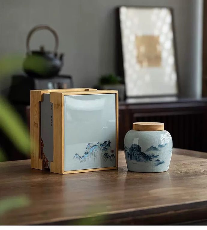 TEA Ceramic Can Gift Box (Blue)