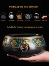 Load image into Gallery viewer, Entwined Lotus Electric Ceramic Stove+Side Handle Teapot
